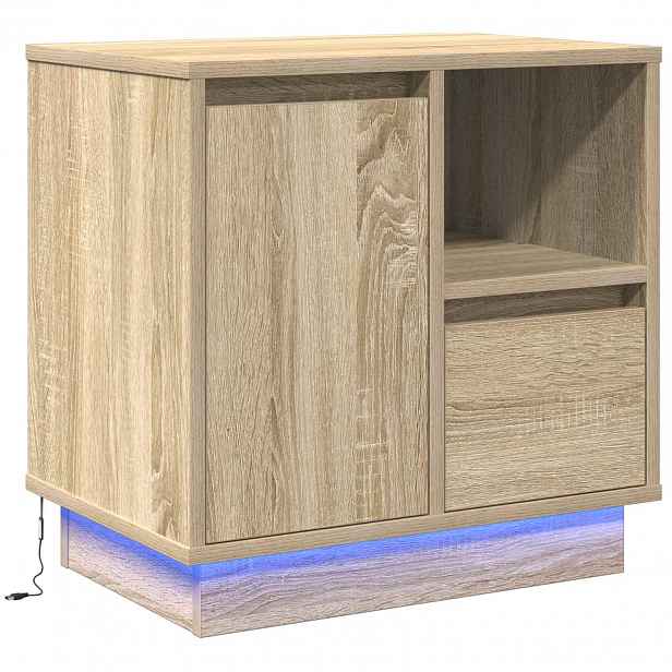 vidaXL Noční skříňka Sonoma dub 50 x 34,5 x 50 cm. Kompozitní dřevo