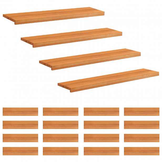 vidaXL Schodišťové nášlapy 20 ks 110 x 25 x 2 cm Světle hnědá