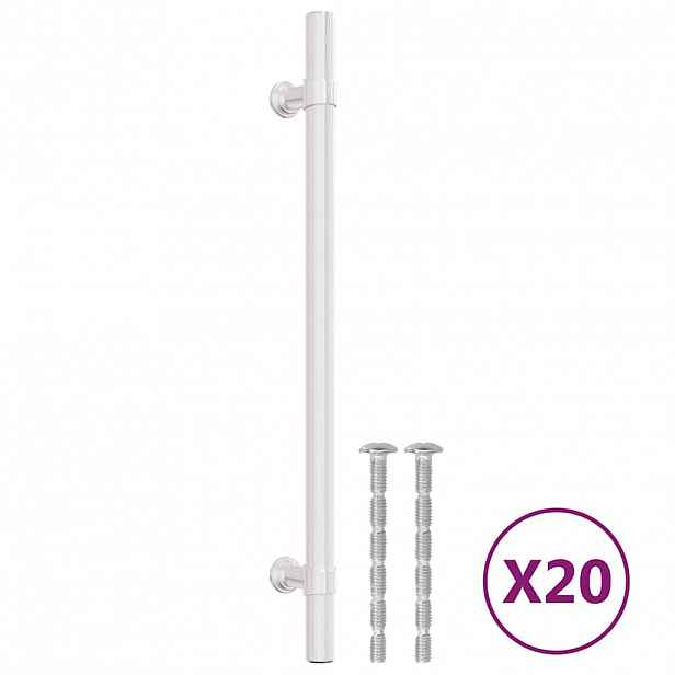 vidaXL Nábytkové úchytky 20 ks stříbrné 192 mm nerezová ocel