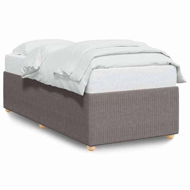vidaXL Rám postele bez matrací taupe 90x190 cm textil