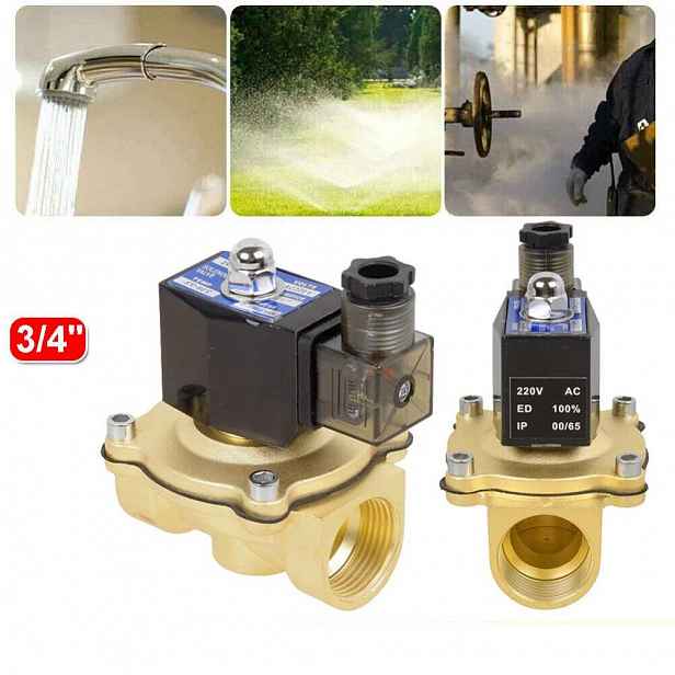 Elektromagnetický ventil 3/4" 0-10 Nc normálně uzavřený ventil 220 V