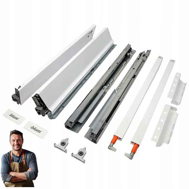 Šuplík Blum Tandembox Antaro 550 mm Střední 167 mm Nosnost 35 kg Bílá