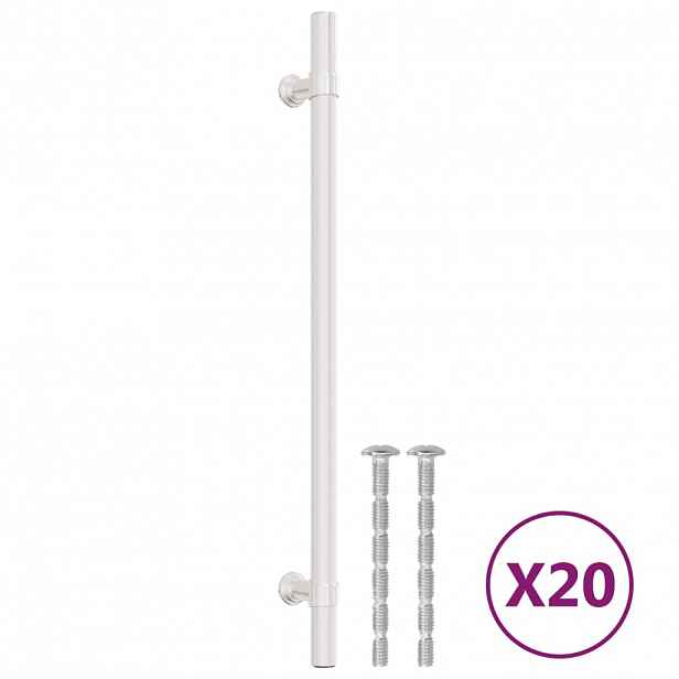 vidaXL Nábytkové úchytky 20 ks stříbrné 224 mm nerezová ocel