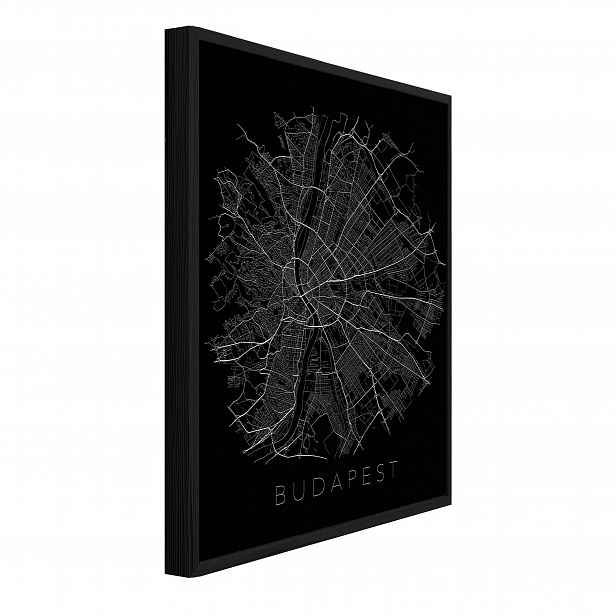 3D Obraz V Rámečku Město Budapešť Ulice Černobílá Architektura 90x60