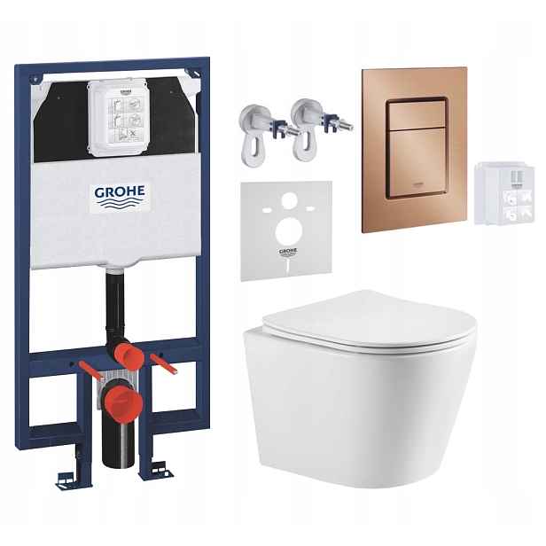 7v1 Sada Wc, Stelaz Grohe Slim Wc Mísa Imprese Tornado Tlačítko