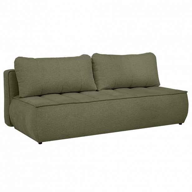 Beautysofa ROZKLÁDACÍ POHOVKA Doris s funkcí spaní a úložným prostorem, systém DL, zelená