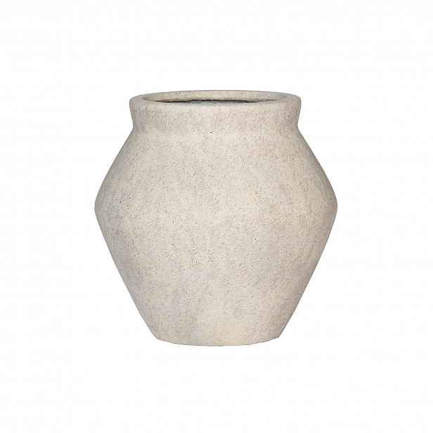 Květináč Fleuri, béžový travertin, více velkostí - Pottery Pots Velikost: L - ⌀ 61, v. 61 cm