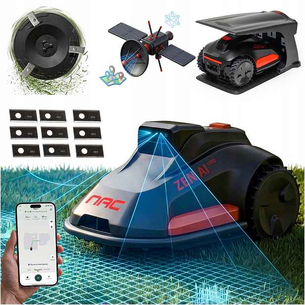 Robotická Sekačka Na Trávu Automatická Bez Kabelu Nac 3 Kamery Ai Gps 1000 M2