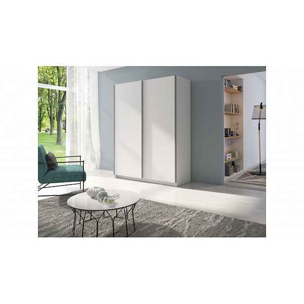 Vysoká šatní skříň 150 cm LORICA - bílá
