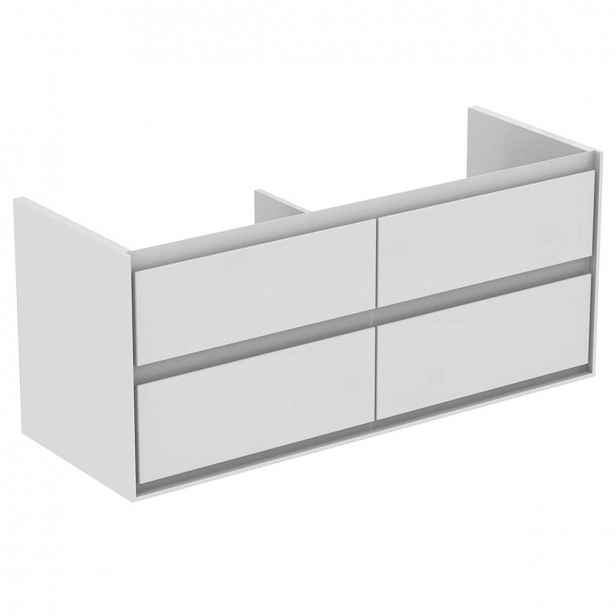 Koupelnová skříňka pod umyvadlo Ideal Standard Connect Air 120x44x51,7 cm bílá lesk/bílá mat E0822B2