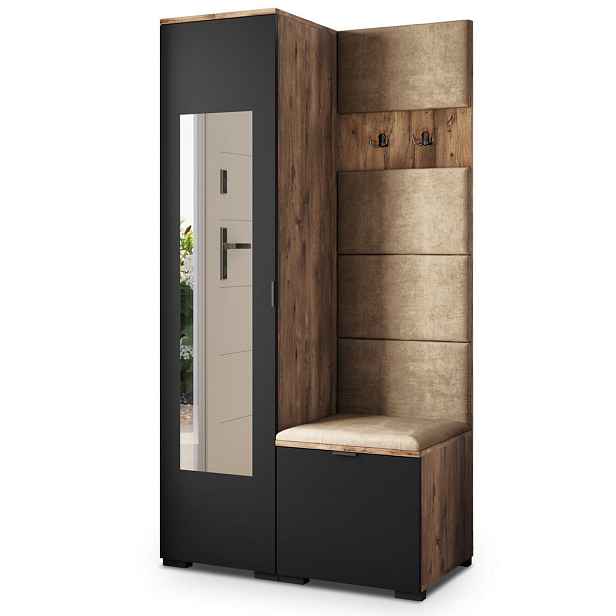 MASSENO MODERNÍ PŘEDSÍŇOVÁ SESTAVA VIRA, 95/181/51 cm, dub Lefkas