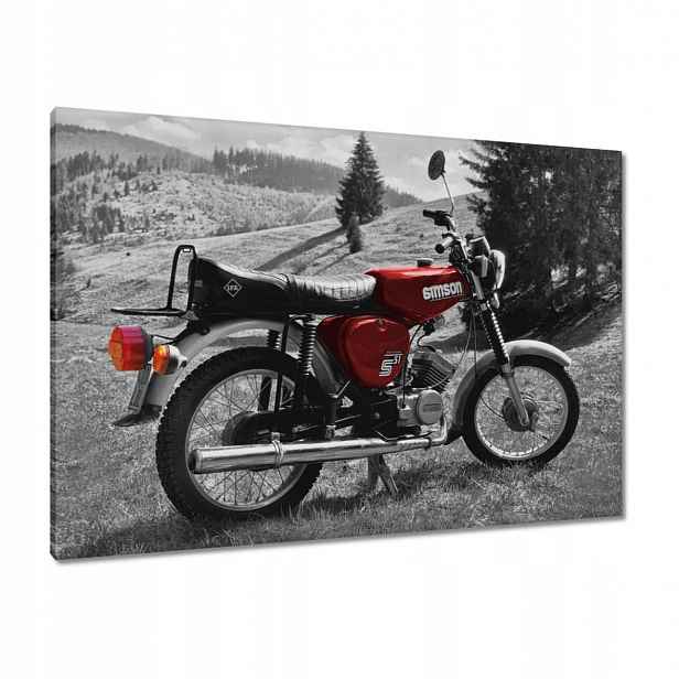 Obrazy 100x70 Červený Simson S51 E