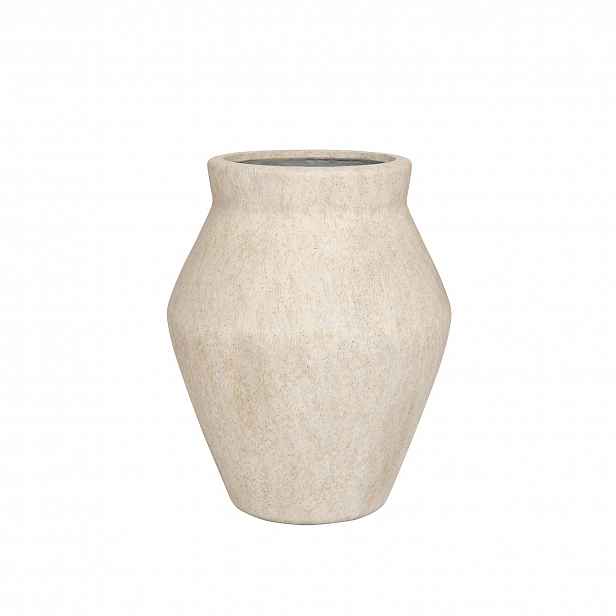 Květináč Fleuri High, béžový travertin, více velkostí - Pottery Pots Velikost: M - ⌀ 55, v. 68 cm