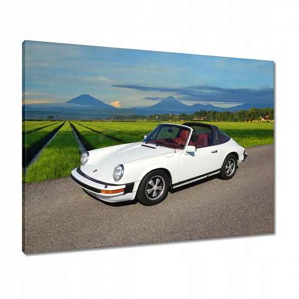 Obrazy 80x60 Bílé Porsche