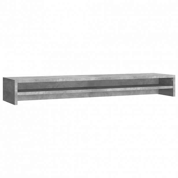 vidaXL Stojan na monitor betonově šedý 100x24x13 cm kompozitní dřevo