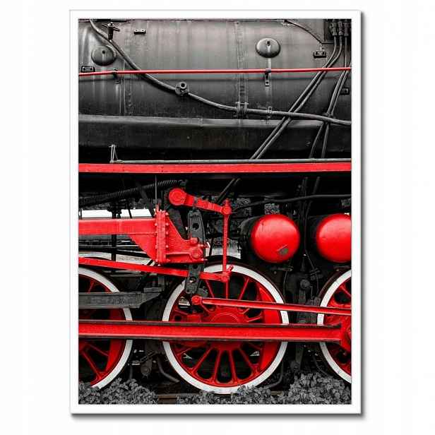 Plakáty v rámu 50x70 Červené hnací kola