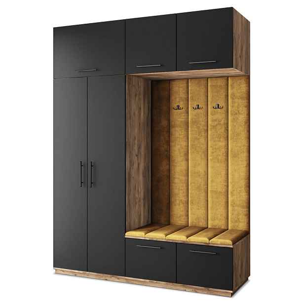 MASSENO MODERNÍ PŘEDSÍŇOVÁ SESTAVA REMA, 180/240/60 cm, dub Lefkas