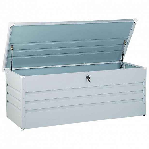 Beliani ÚLOŽNÝ BOX NA POLSTROVÁNÍ Ocel světle šedý 165/70 cm Cebrosa