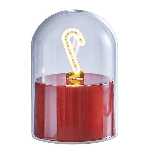 GLOW BALL Neonové světlo cukrová tyčinka 10 cm - červená