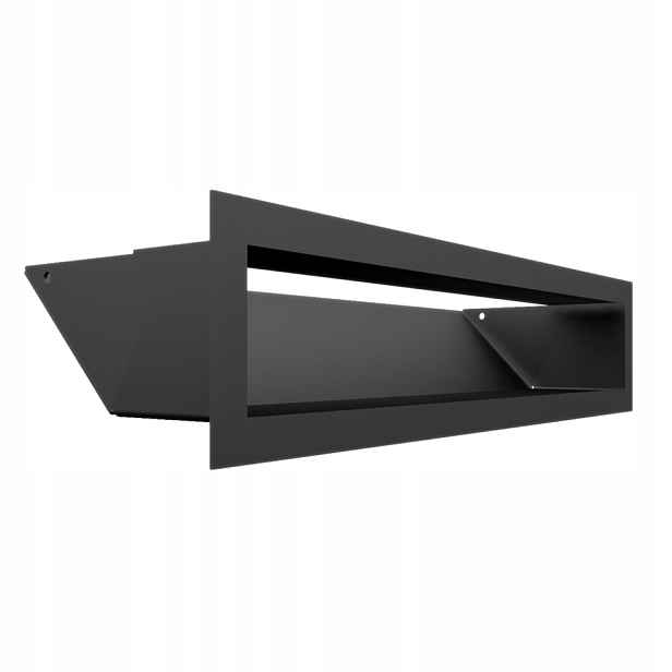 Krbová Mřížka Kratki Luft Ventilační 90x400 cm Černá 9X40 MM Ozdobná