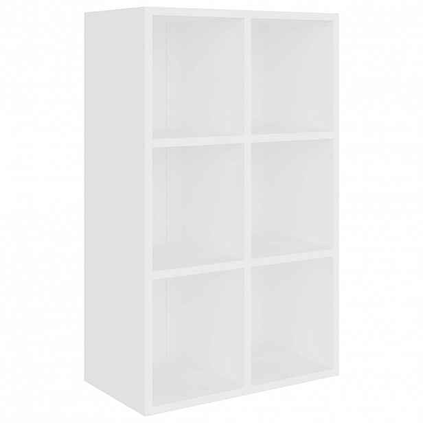 vidaXL Knihovna/příborník bílá 66x30x98 cm kompozitní dřevo