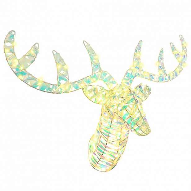 vidaXL Sáně tažené sobem 140 LED Teplá bílá 68 x 36.5 x 62.5 cm PET