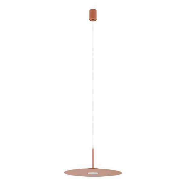 Hnědá závěsná lampa Simone je moderní nad jídelní stůl Nowodvorski
