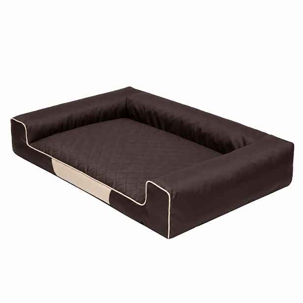 Luxusní pelíšek pro psy AXEL hnědý L, XL, XXL Rozměr: L-80x55 cm