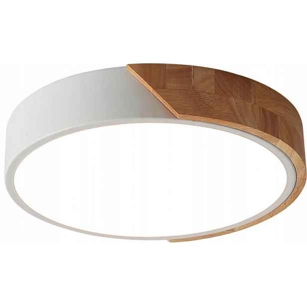 Stropní Svítidlo stropní svítidlo Led Kulatý Dřevo Moderní Bílá B. Neutrální