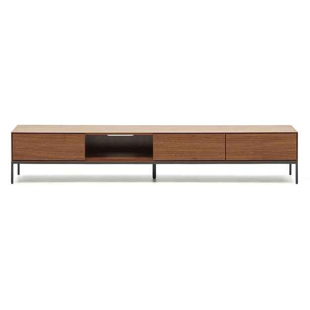 TV stolek v dekoru ořechu v přírodní barvě 195x35 cm Vedrana – Kave Home