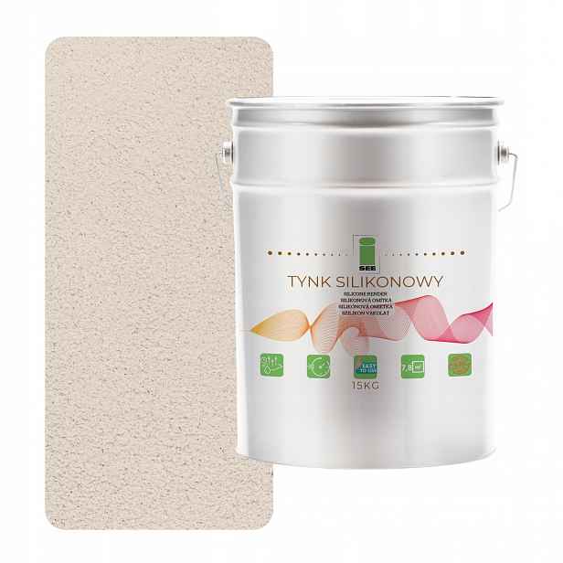 Vnější Silikonová Fasádní Omítka Béžová Světlá 1.0 MM Premium 15 Kg