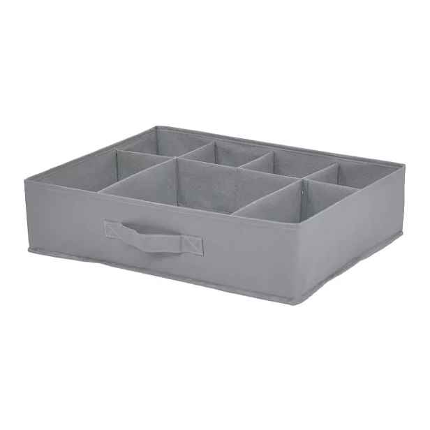 Goodhome Organizér na spodní prádlo, 7 přihrádek, 44x34x11cm, antracit