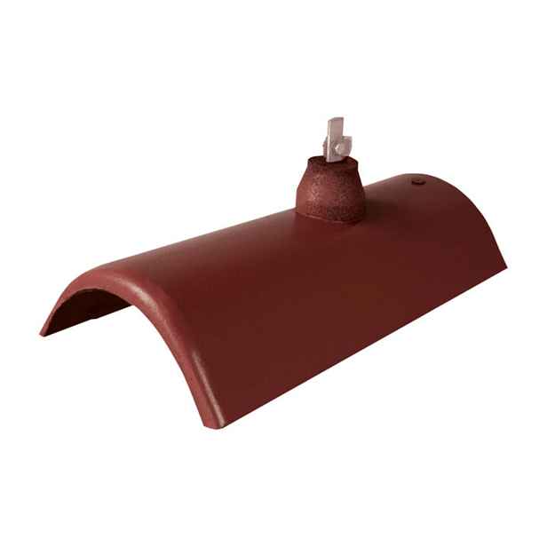 Hřebenáč hromosvodový Bramac Protector Plus s příchytkou červenohnědá
