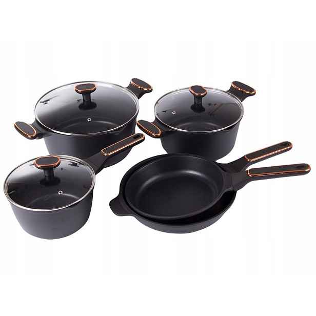 Hrnce Set 8ks indukce a plyn elektro non stick hliník
