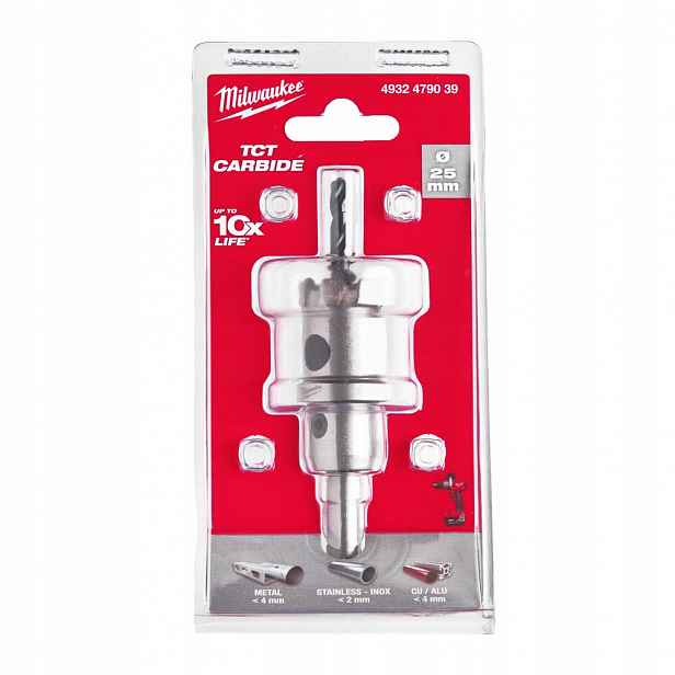 Milwaukee Korunkový Vrták s karbidem pro hliníkovou ocel Inox 25 mm Tct