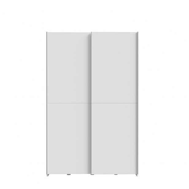 Šatní skříň s posuvnými dveřmi KEBAN, bílá