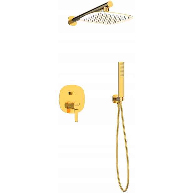 Invena Sprchový Set S Dešťovou Sprchou Glamour, Zlatý