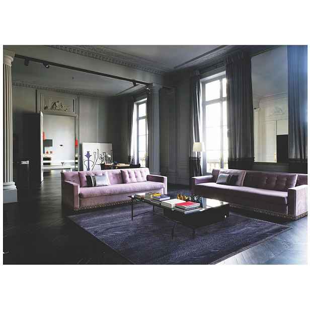 Ručně vázaný kusový koberec Diamond DC-MCN Lilac/silver (overdye), 365x550, fialová, chodba / předsíň, Diamond Carpets India