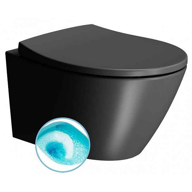 Sapho GSI Modo - Závěsné WC, Swirlflush, ExtraGlaze, matná černá 981626