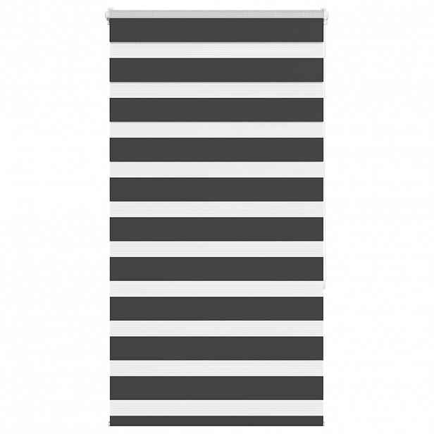 vidaXL Zebra roleta černá 80x150 cm šířka látky 75,9 cm polyester