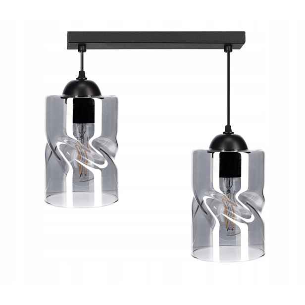 Závěsná Lampa Nastavitelná Loft 2 Skleněná, lze Led
