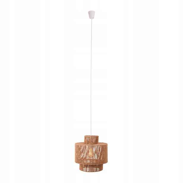 Závěsná lampa z hnědého pleteného papíru 35 cm do obývacího pokoje Maxlight