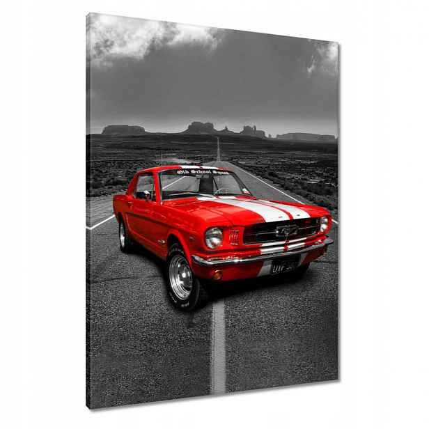 Obrazy 60x80 Červený Ford Mustang Usa