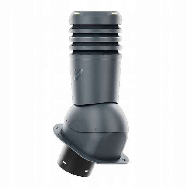 Větrací komín Ecoline pro plechovou střešní krytinu, profil H, 150 mm, antracit