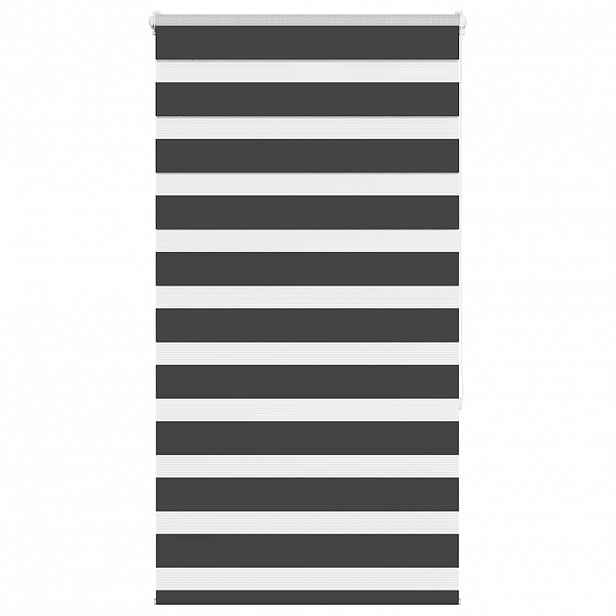 vidaXL Zebra roleta černá 85x150 cm šířka látky 80,9 cm polyester
