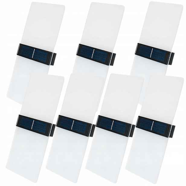 7 x Solární dekorativní zahradní Led lampa Nástěnné svítidlo Osvětlení stěny Fasády