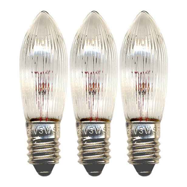Sada 3 ks náhradní žárovky E10 55V Star Trading Spare Bulb - průhledná