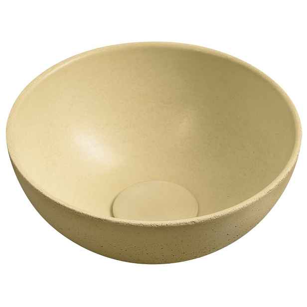 Sapho MINOR betonové umývátko na desku, O 26cm, žlutá mat