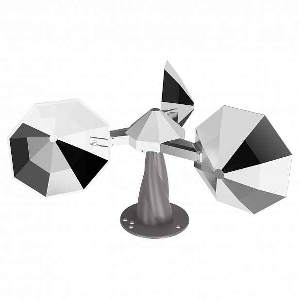 TEMU 360° 3D Otočný odpuzovač ptáků Venkovní reflexní odpuzovač s plastovou základnou