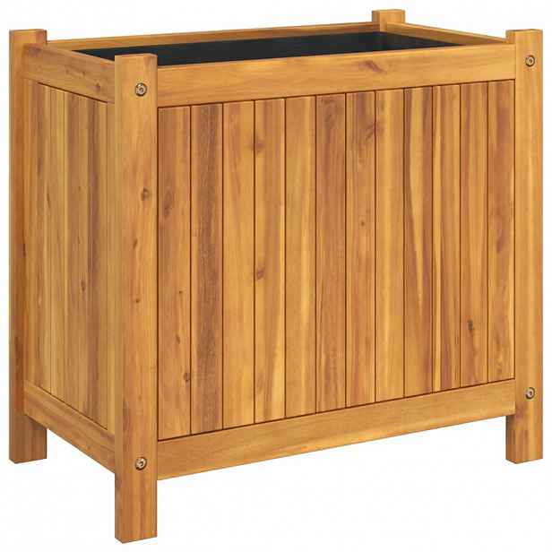 vidaXL Zahradní truhlík s vložkou 54x31x50 cm masivní akáciové dřevo